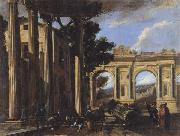 CODAZZI, Viviano Arcitectural View with Two Arches oil painting reproduction
